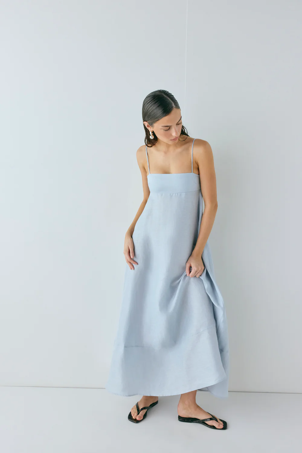 Behati Linen Maxi Dress Sky - Image 3