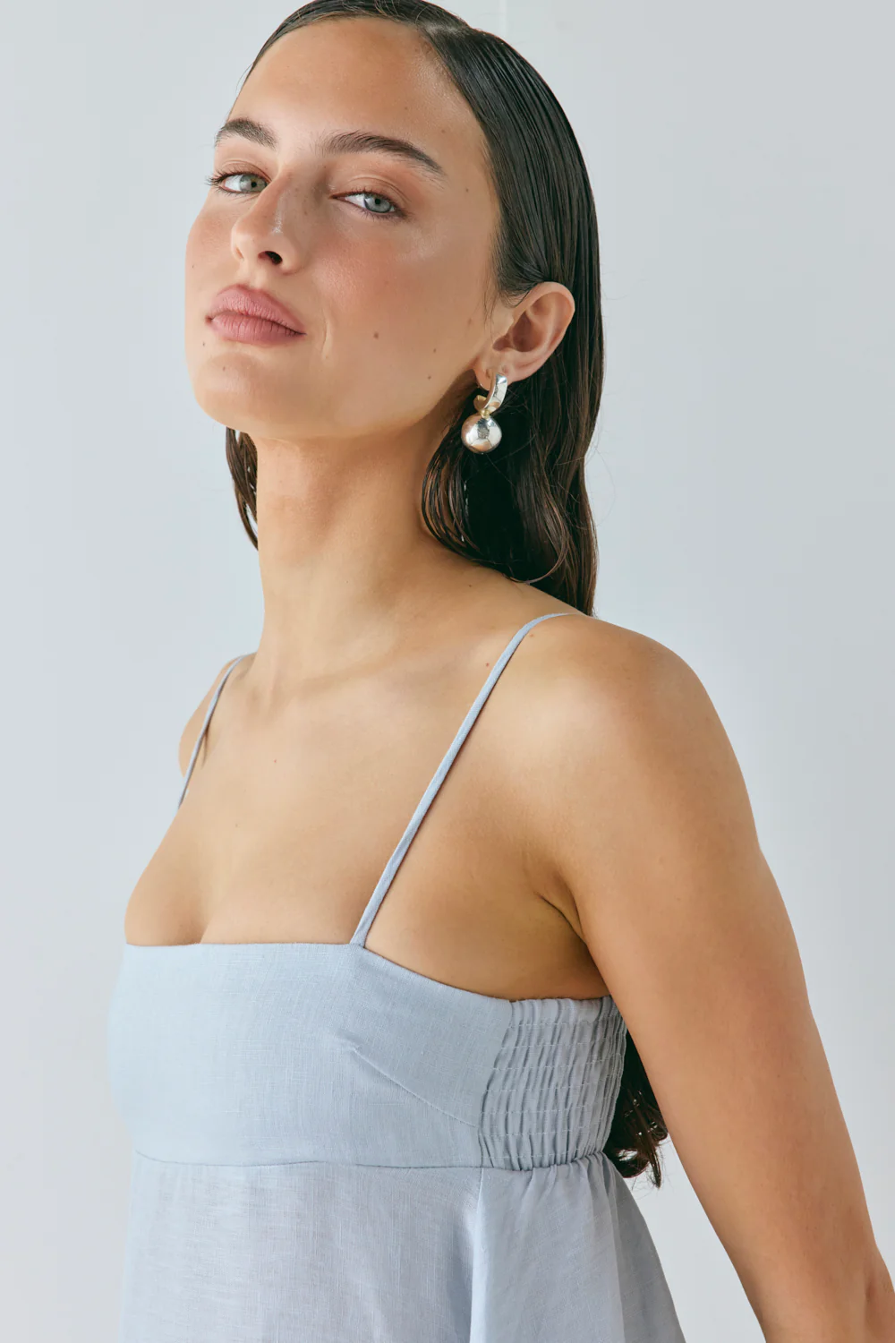 Behati Linen Maxi Dress Sky - Image 4