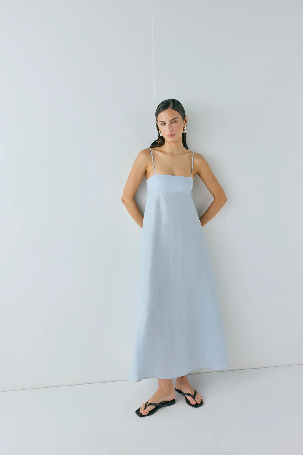 Behati Linen Maxi Dress Sky - Image 5