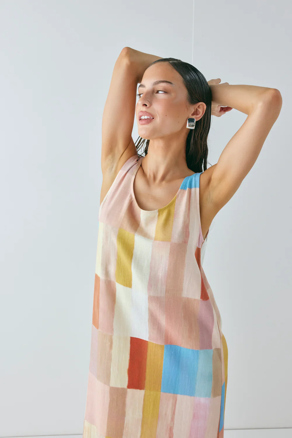 Cate Smock Midi Dress Patchwork - Image 3