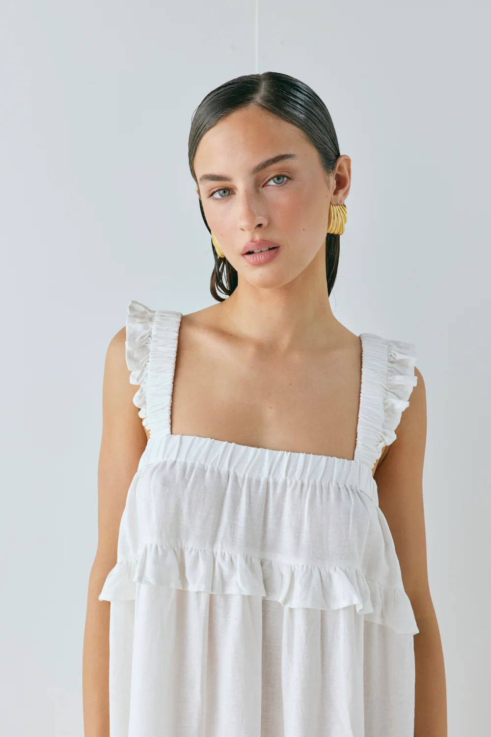 Curate & Create Smock Maxi Dress White - Image 3