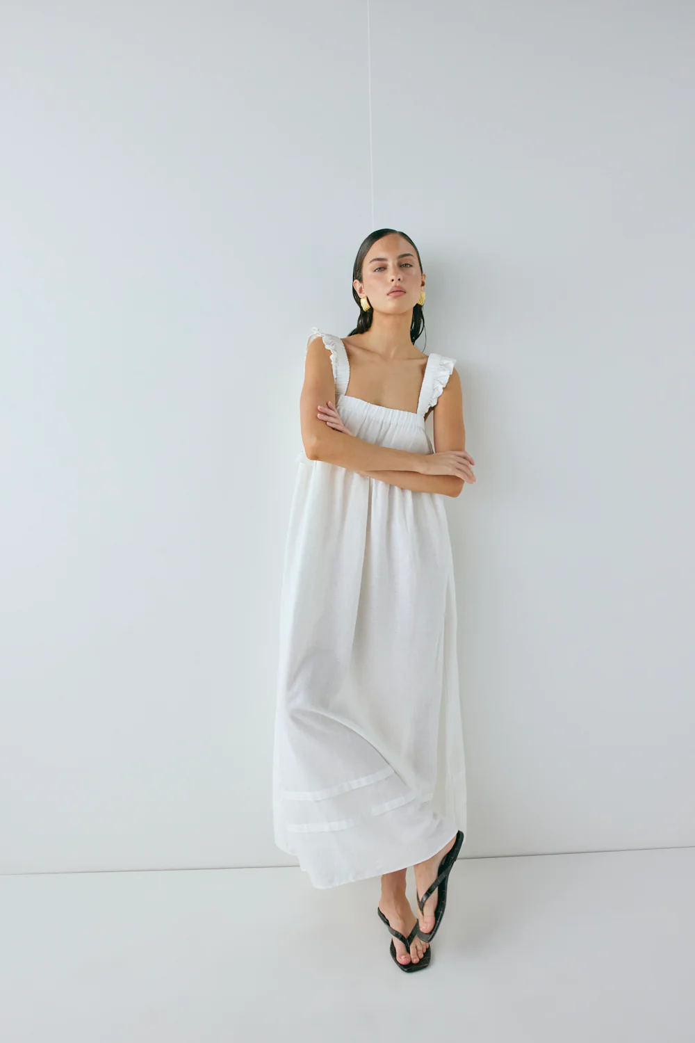 Curate & Create Smock Maxi Dress White - Image 5