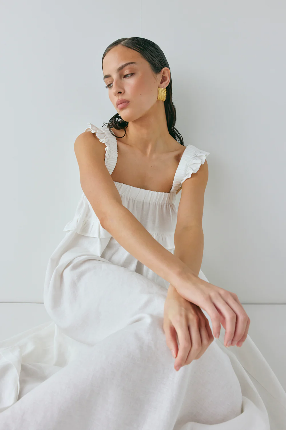 Curate & Create Smock Maxi Dress White - Image 6