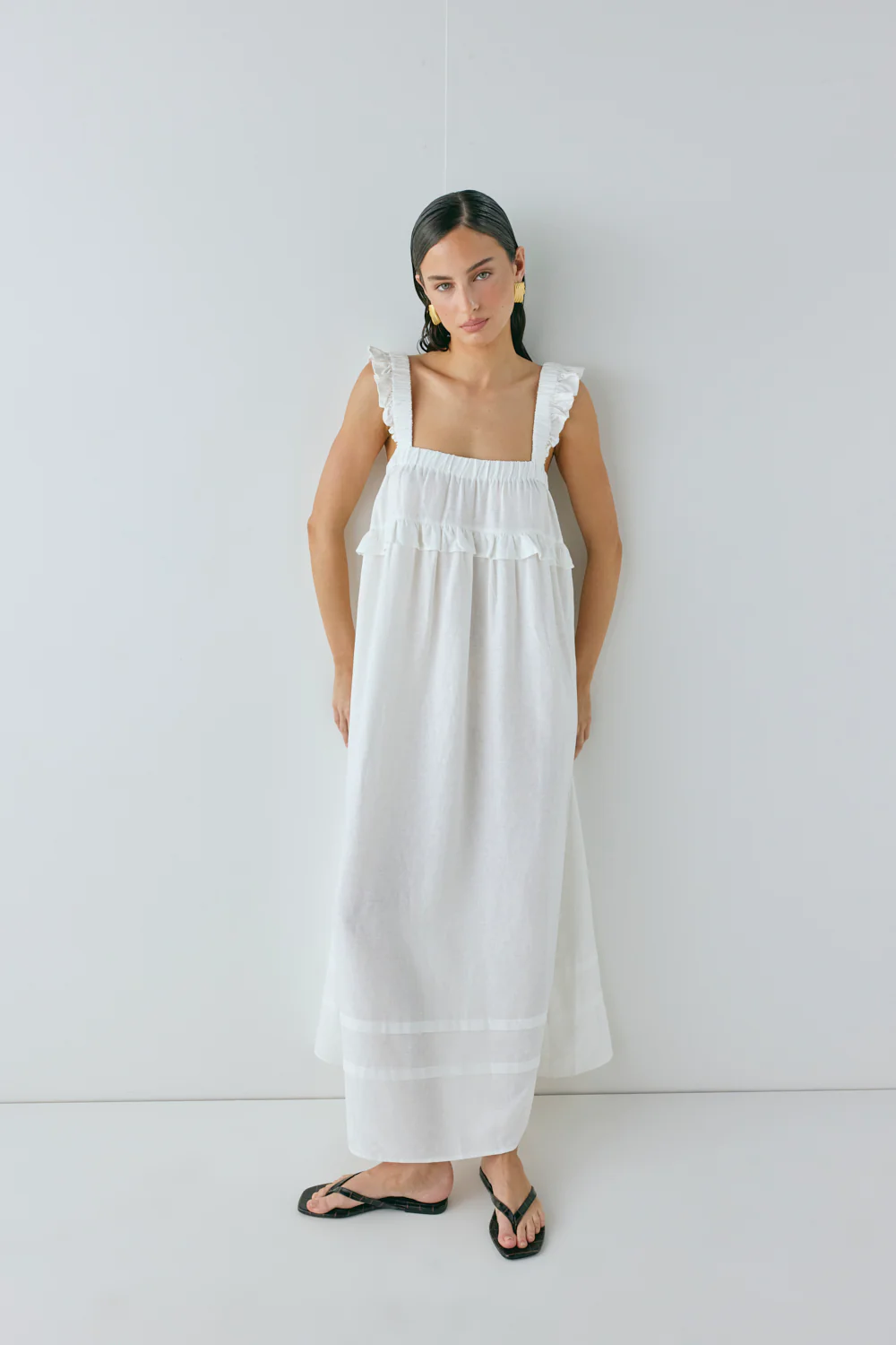 Curate & Create Smock Maxi Dress White - Image 7