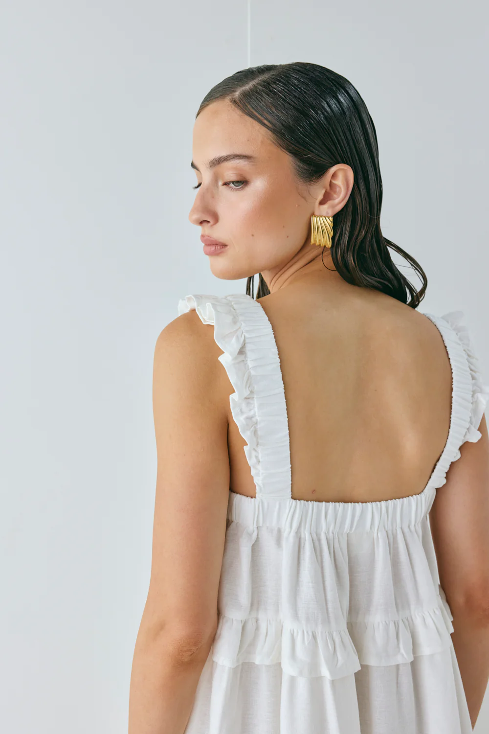 Curate & Create Smock Maxi Dress White - Image 8