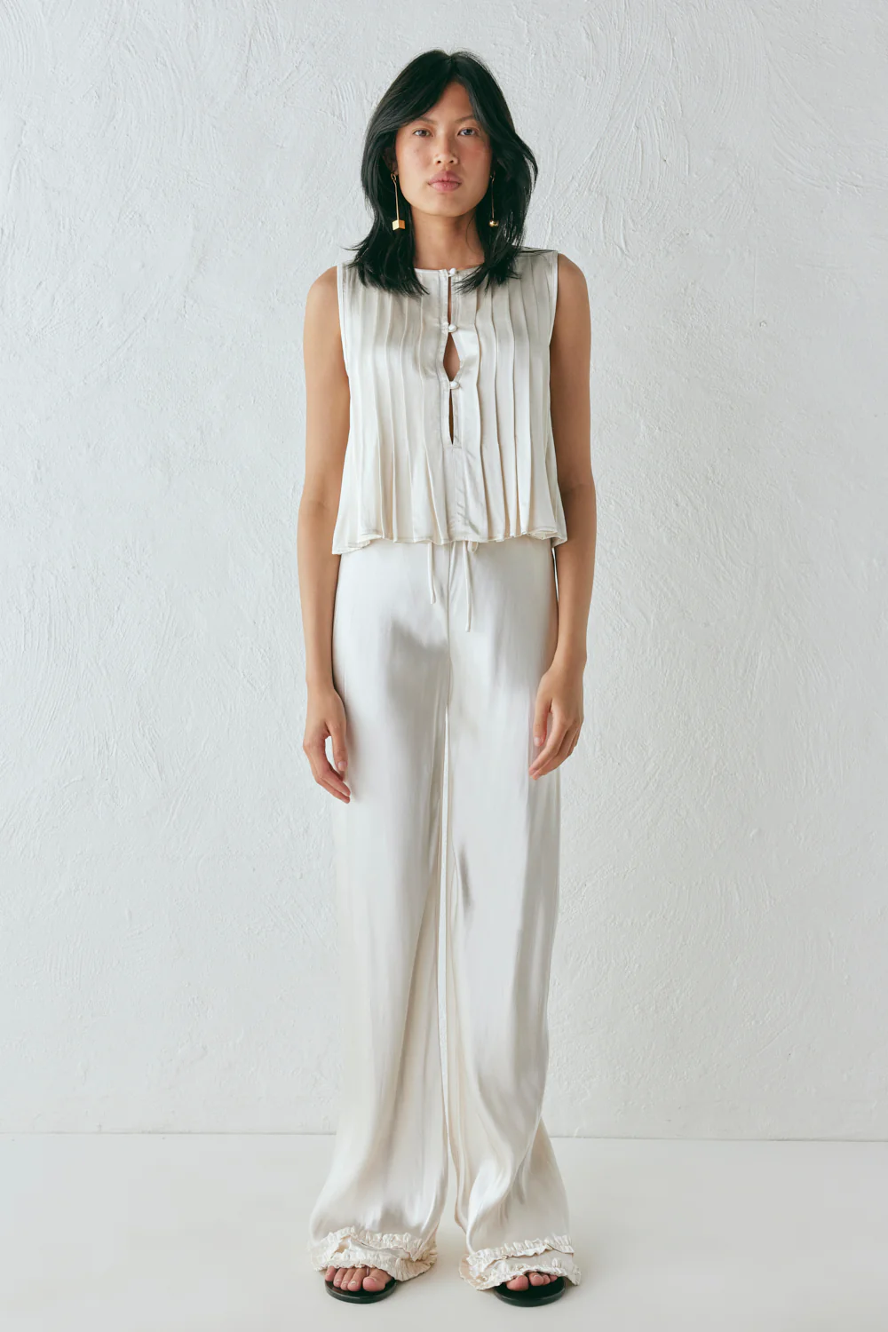 Eva Satin Top Cream - Image 4