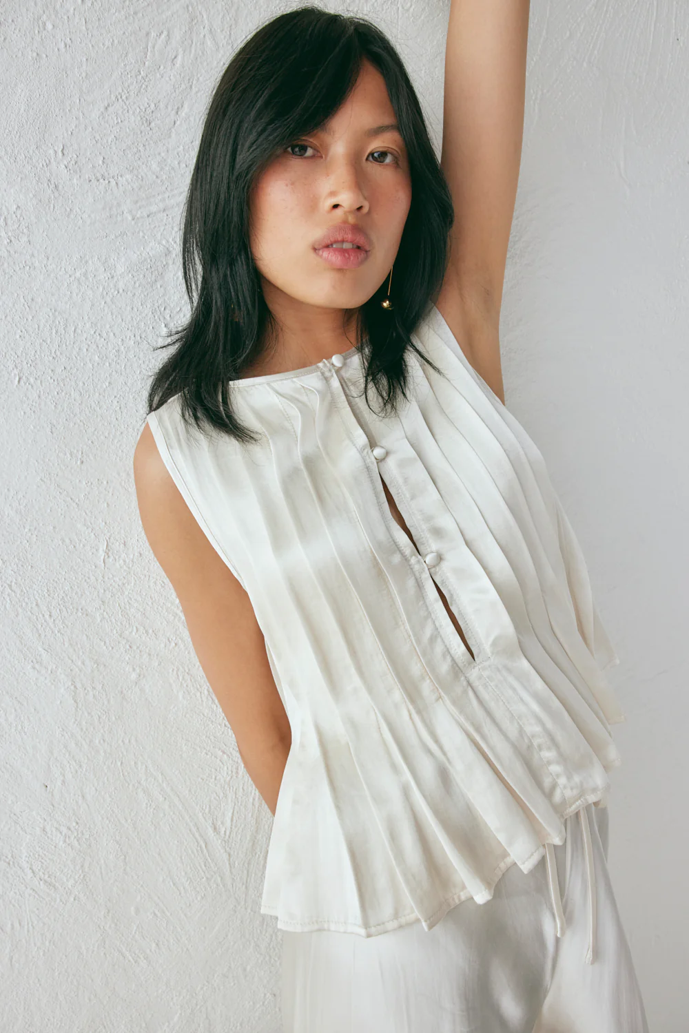 Eva Satin Top Cream - Image 5