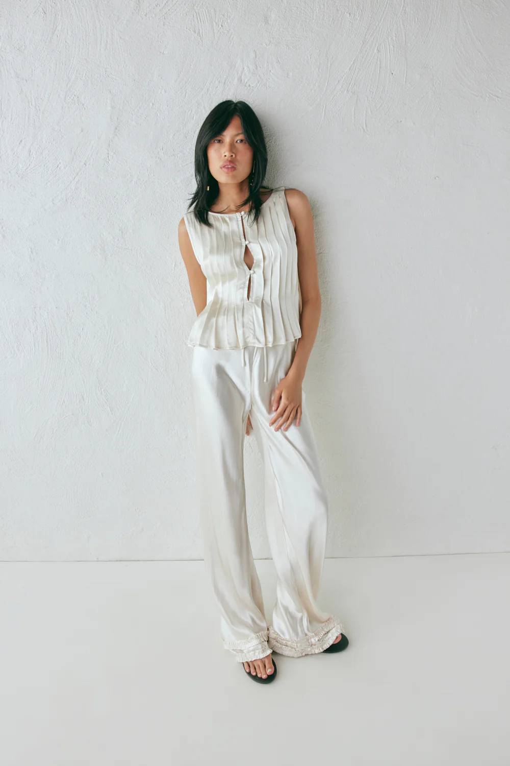 Eva Satin Top Cream - Image 6