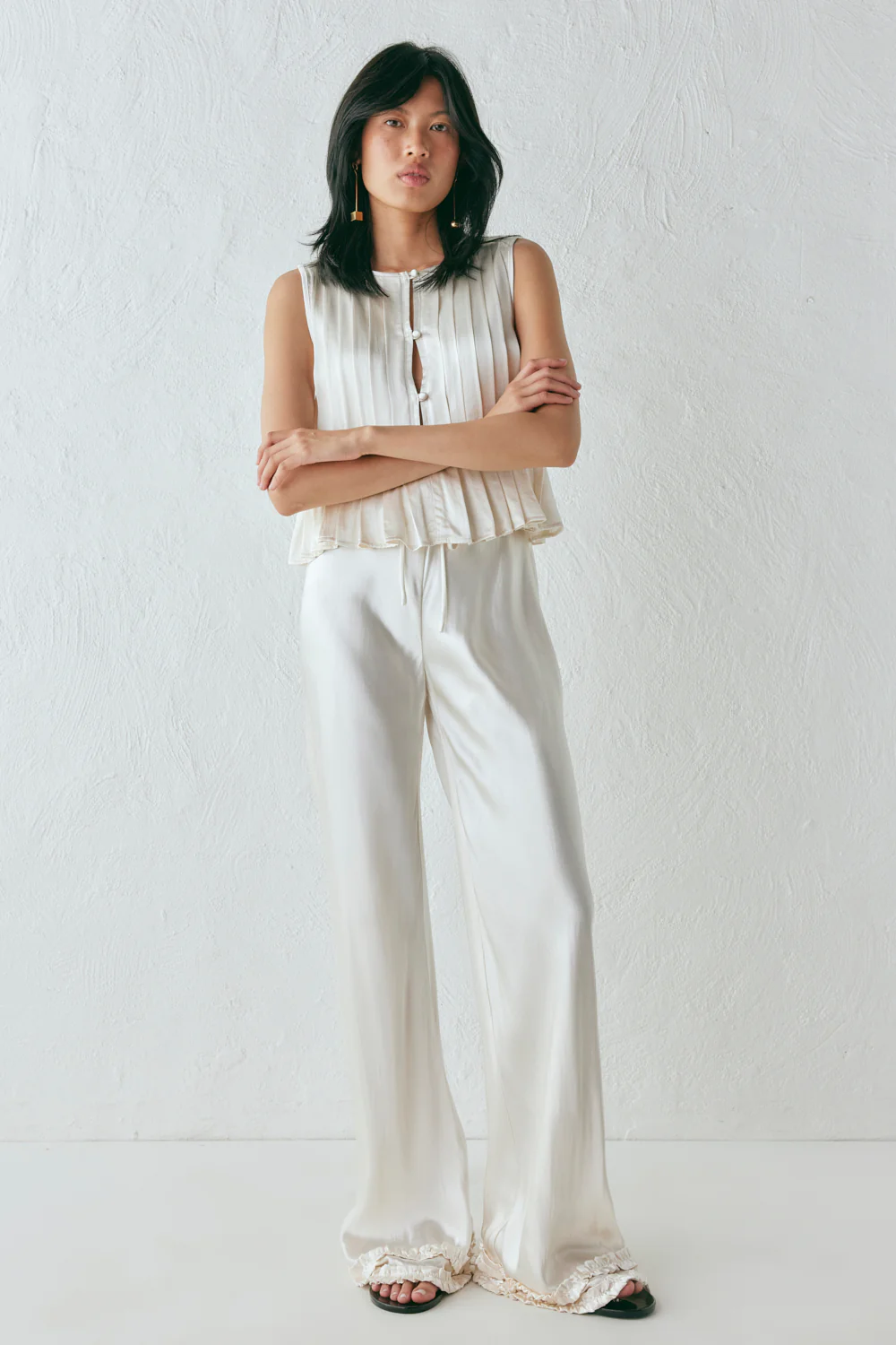 Eva Satin Top Cream - Image 7