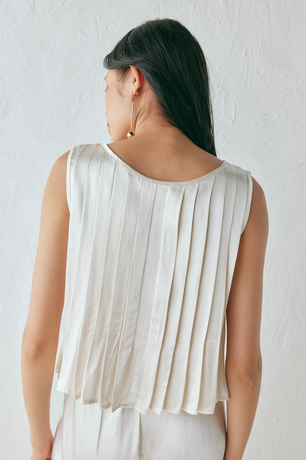 Eva Satin Top Cream - Image 8