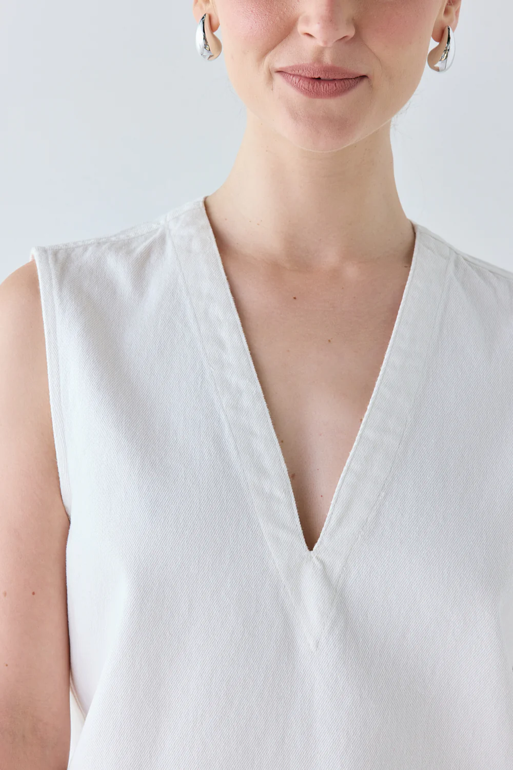 Muni Denim Tunic Top White - Image 7