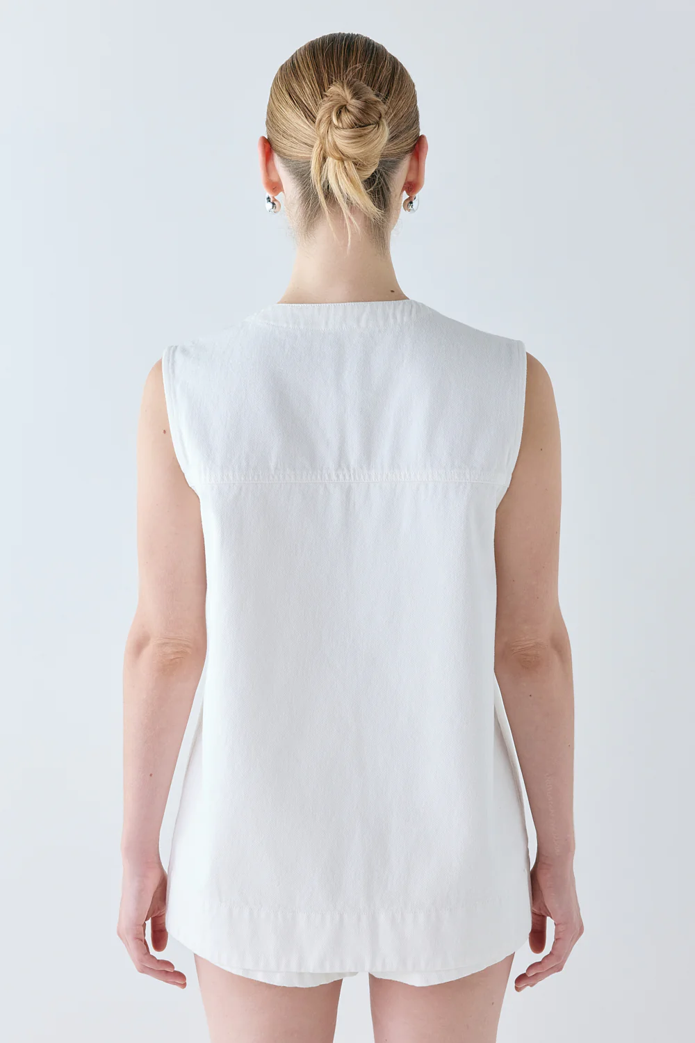 Muni Denim Tunic Top White - Image 8