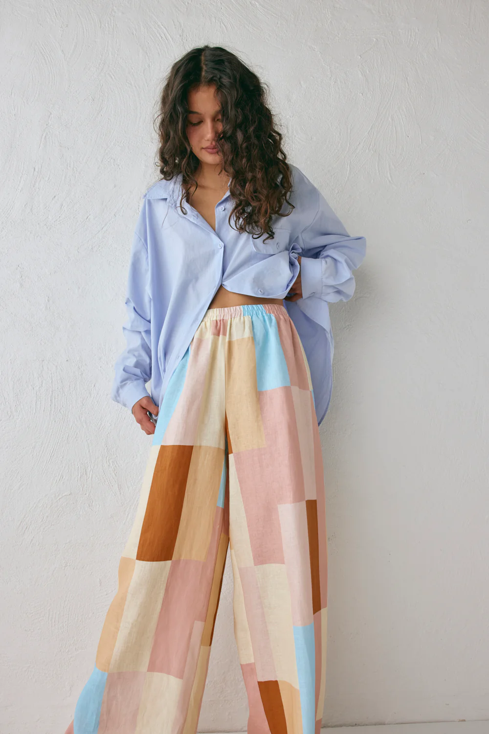 Petra Linen Pants Patchwork - Image 5