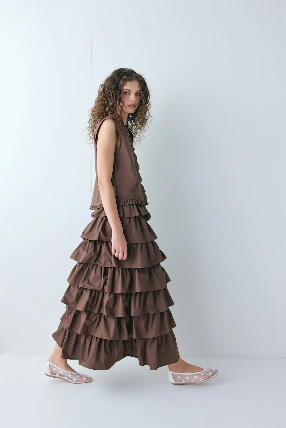 Phoebe Vest Top Chocolate - Image 2