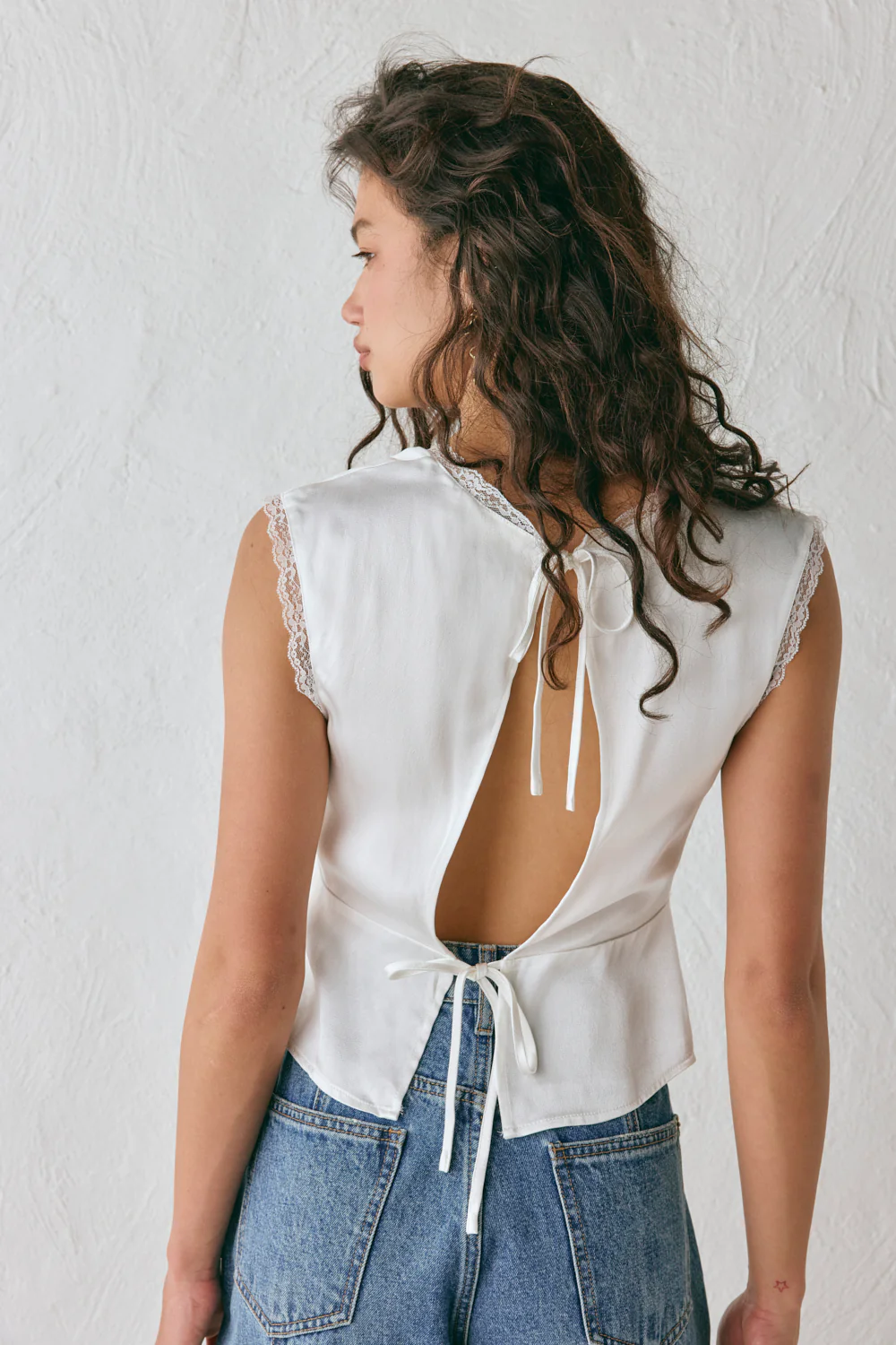 Vintage Lover Tie Back Top White - Image 8